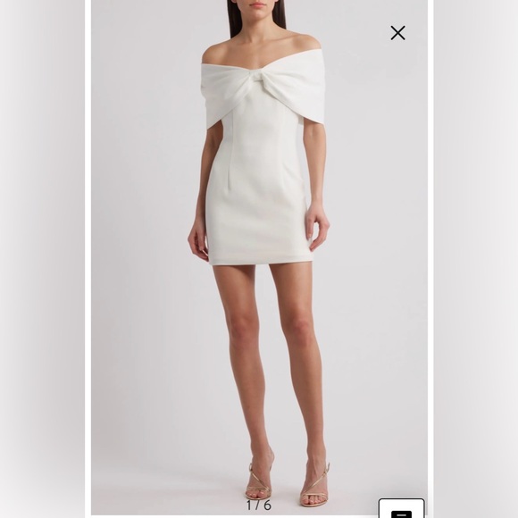 Sonya Moda Dresses & Skirts - NWT- Sonya Moda Belluno Off the Shoulder Minidress, White, Large